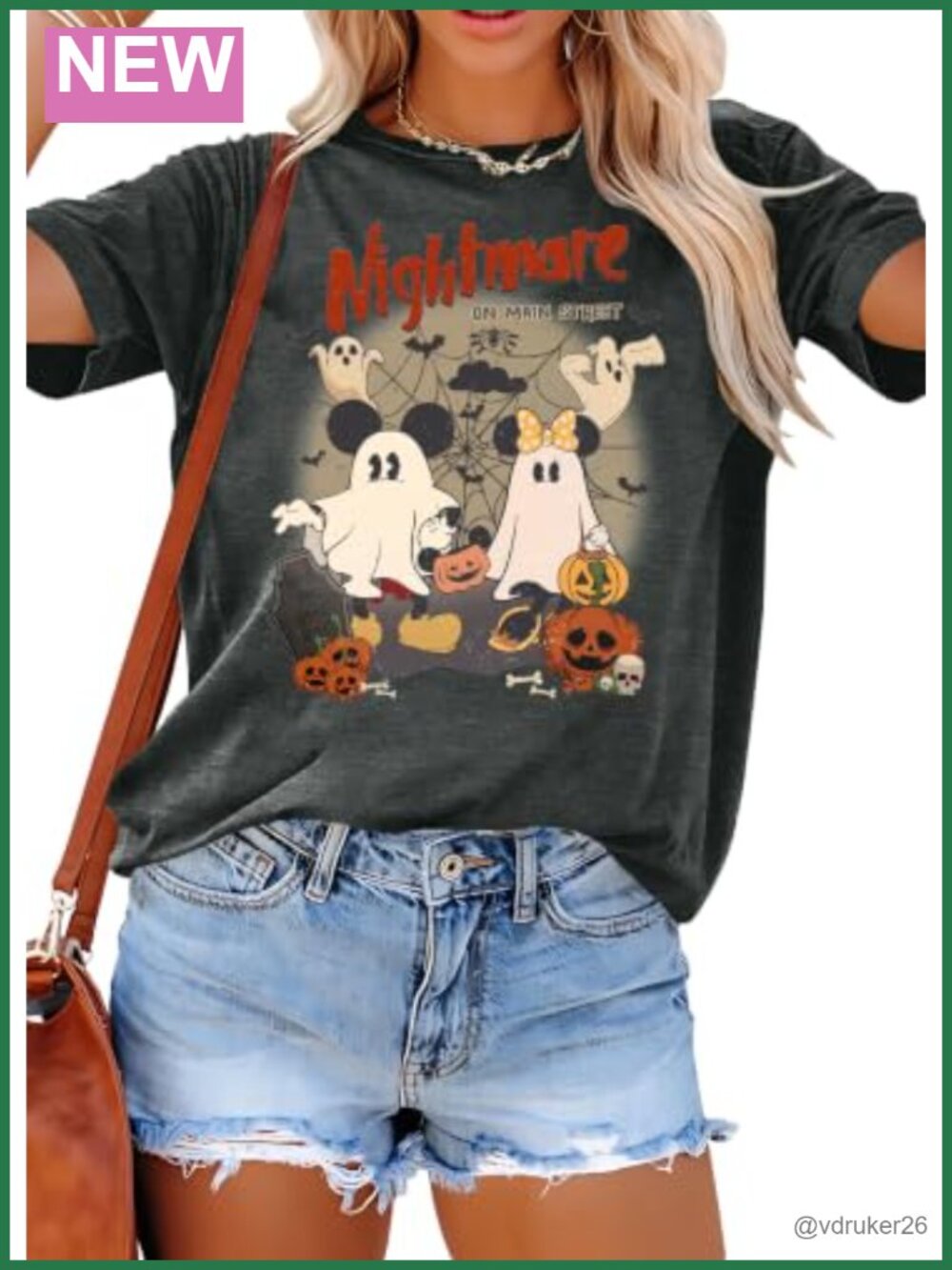 Women's Halloween Graphic T-Shirt Cute Ghost Pumpkin Crew Neck Short Sleeve Tee
